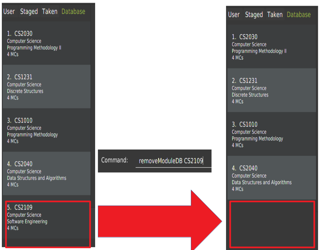 RemoveModuleFromDatabaseCommandExample